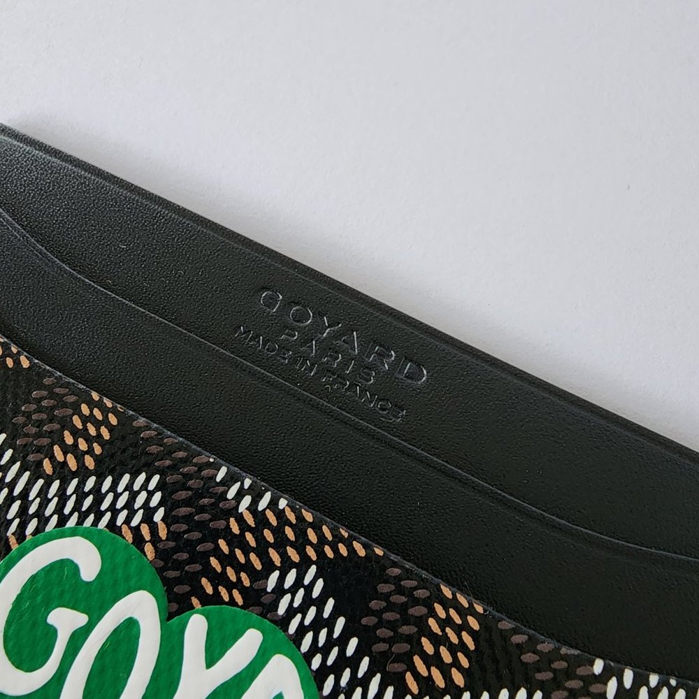 Custom Hand Painted Goyard Saint Sulpice Card Holder Wallet - Picture 7 of 13